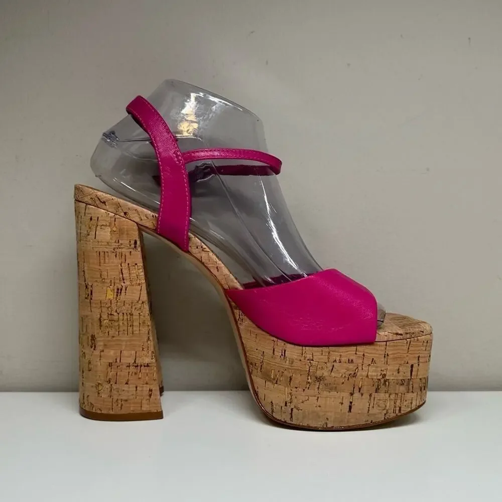NWOB | Schutz | Glayce Nappa Leather Sandal | Pink | 8.5 B US